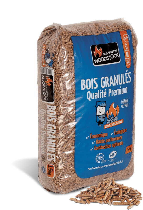 Granulés de Bois WOODSTOCK 1 Palette de 78 Sacs de 15 Kg