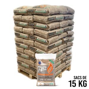 palette-piveteau-15kg Granulés de bois HP+ - Piveteau - sacs de 15kg