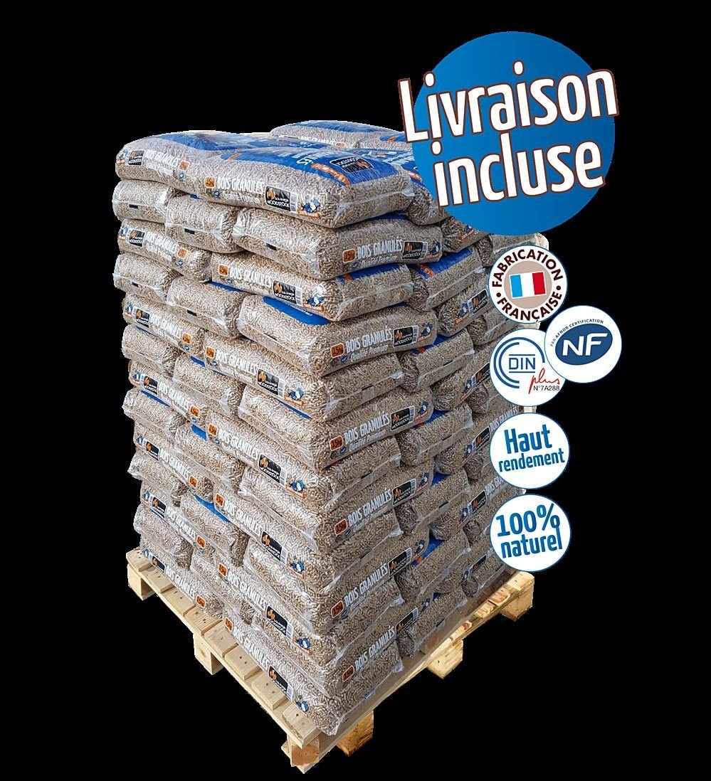 Granulés de Bois WOODSTOCK 1 Palette de 78 Sacs de 15 Kg – Image 4